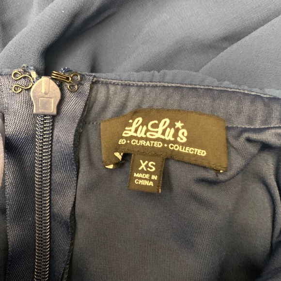 Lulu's Blue Prom Dress with Elegant Design - Picture 6 of 6